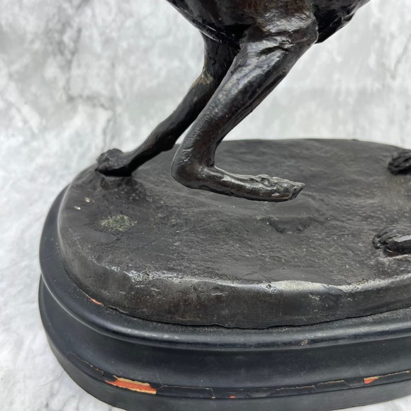 Vintage Bronze Whippet Greyhound Standing Statue Sculpture Racing Dog ~10x10 - Picture 3 of 8